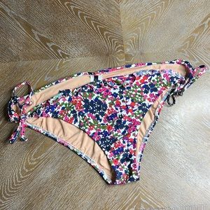 J. CREW Plus Size String Bikini Bottom in Watermark Floral Print 3X
